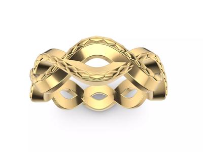 Textured Wavy Ring