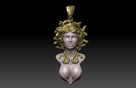 Medusa Pendant – 3D Model (STL)