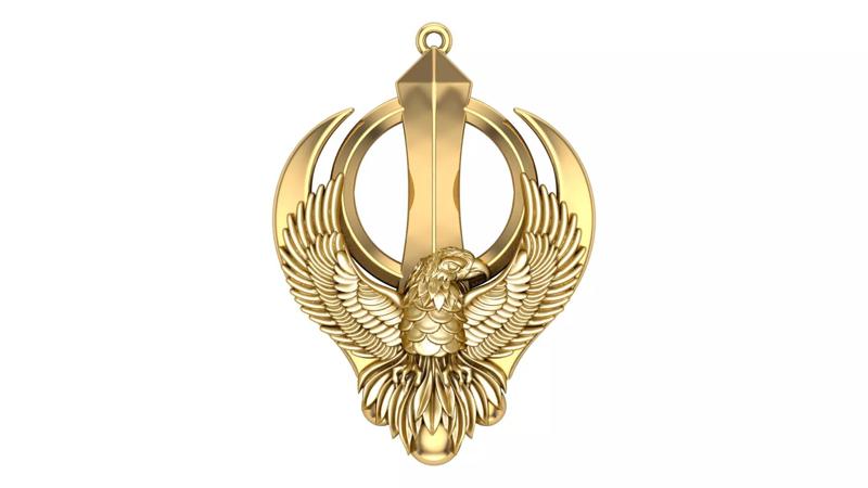 Eagle Khanda Pendant