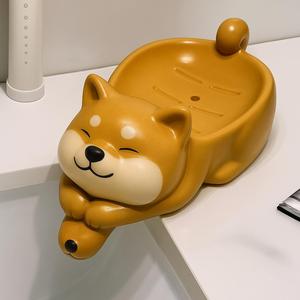 Cute Shiba Inu Dog Soap Holder – 3D Printed Bathroom Accessory