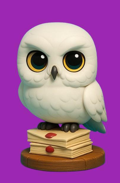 Hedwig the Owl - 3D Sculpture Inspired by Harry Potter