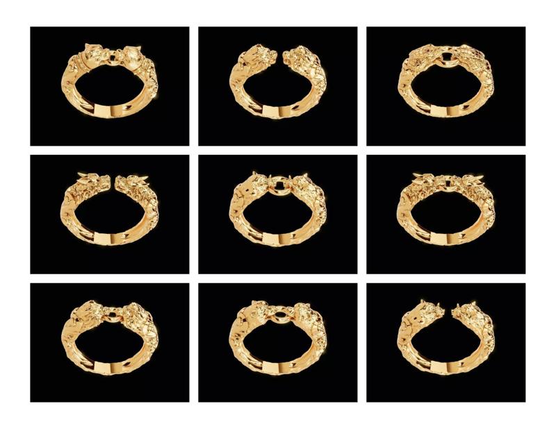 Tiger Animal Rings High Quality STL 3D Model for Jewelry Design