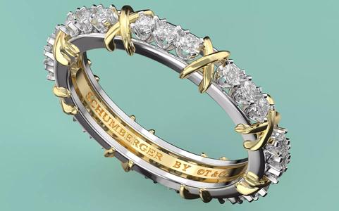 Tiffany X wedding ring Lux Copy