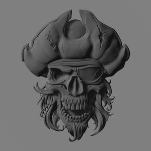 Pirate skull stl cnc design