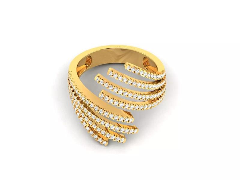Women Engagement Wedding Ring 3dm STl OBJ FBX Render Details