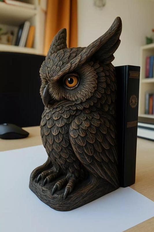 OWL BOOKEND 3D PRINTABLE DECORATIVE MODEL