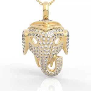 Luxury Diamond Ganesha Pendant Necklace