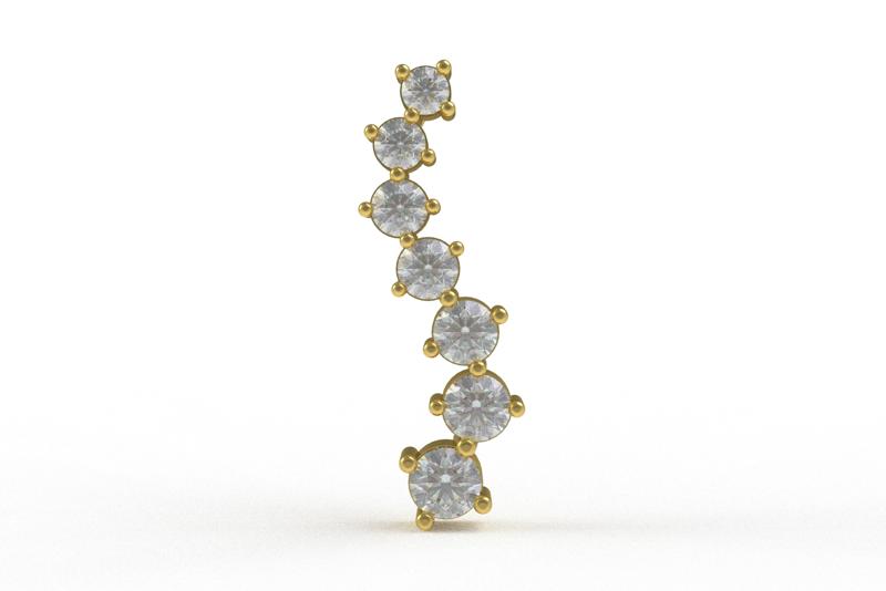 00015 Round Diamond Wave Pendant