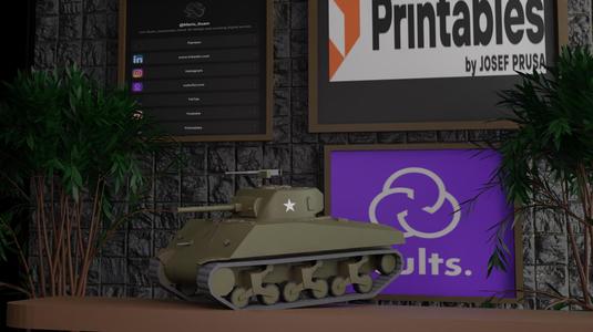 🛡️ M4A3 (75mm) Sherman Tank – 3D Printable WWII Allied Tank for Dioramas & Wargaming