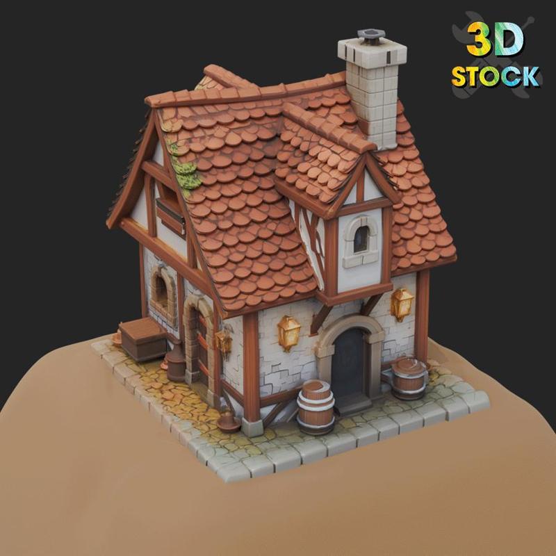 HOUSE STYLIZED 3D PRINT 05