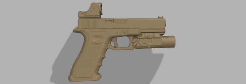 Glock 17 Fenix GL19R V2.0 3d scan