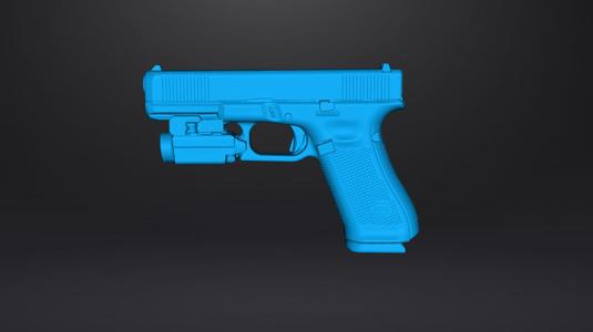 Glock 17 Gen 5 Olight Baldr S Real size scan