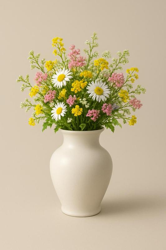 Elegant 3D Flower Vase with Modern Design