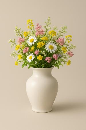 Elegant 3D Flower Vase with Modern Design