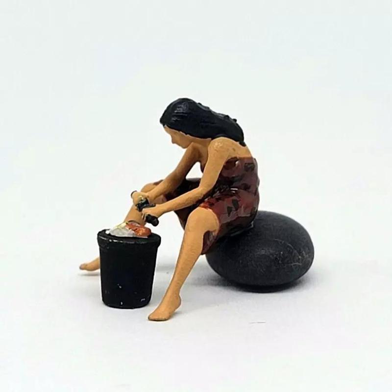 164 Scale Figure of Dasimah  Village Girl Washing Clothes