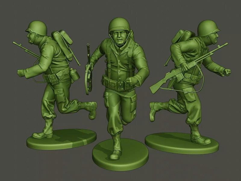 American soldier ww2 run A3