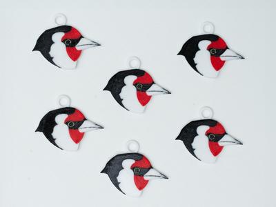 Bird model - pendant - European Goldfinch