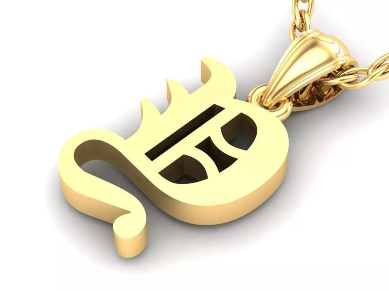 Letter Y Pendant Version 6