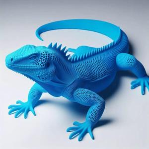 Realistic 3D Printed Lizard Showpiece  Decorative Sculpture