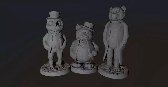 Animals in costumes