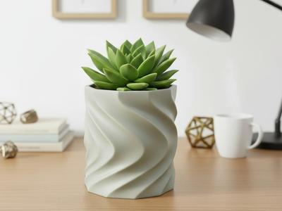 TwistBloom Planter - Modern Spiral Planter Design