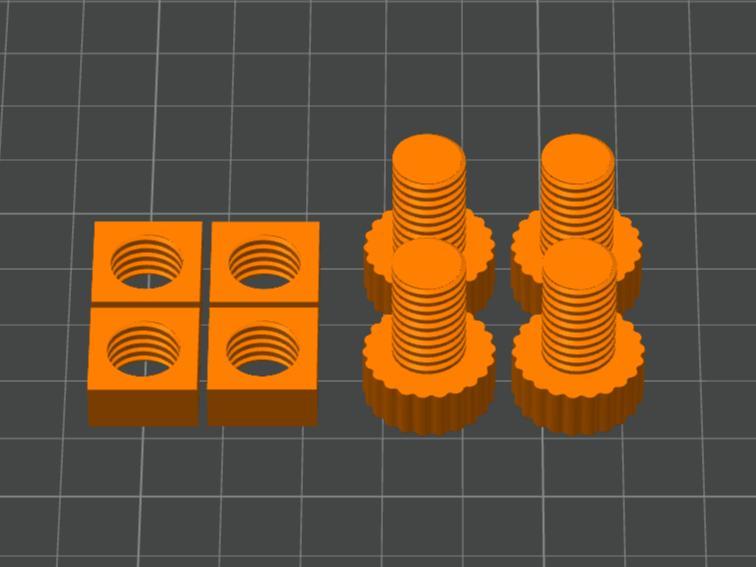 Clamping bolt & nut for Soldering table by Dmytro