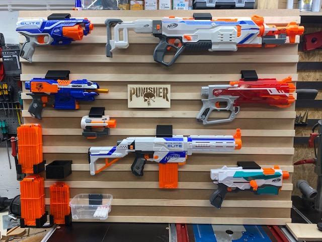 Nerf sorting system  french cleat wall