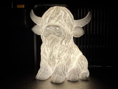 Highland Cow Halloween Lamp