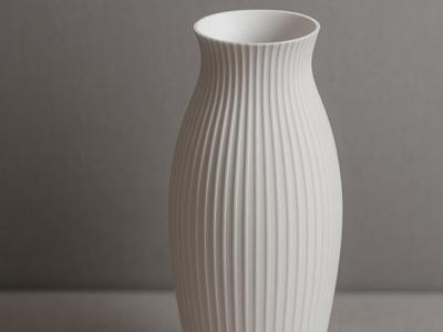 Elegant Ribbed Vase Minimalist Modern Design
