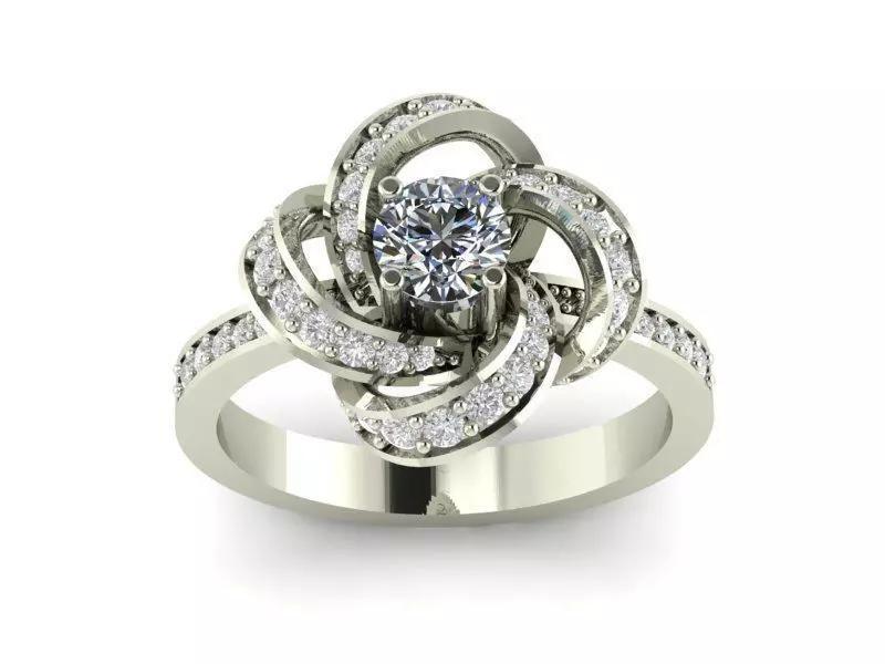 wedding ring rose design