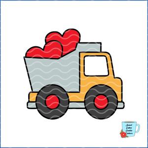 Dump Truck Cookie Cutter - Valentine - Truck - 8 STL Cookie cutter files