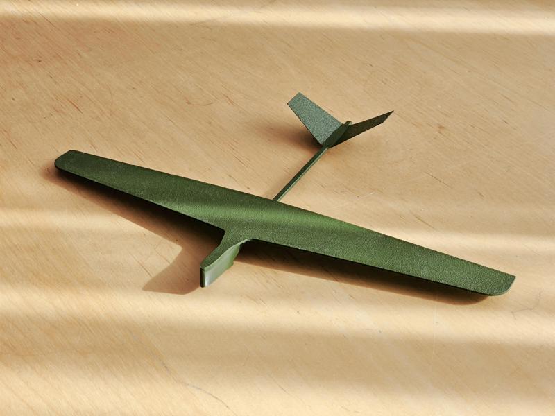 Rubber Band Glider with Reinforced Wings