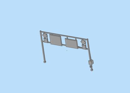 Digital model of city building column signage city signage rack