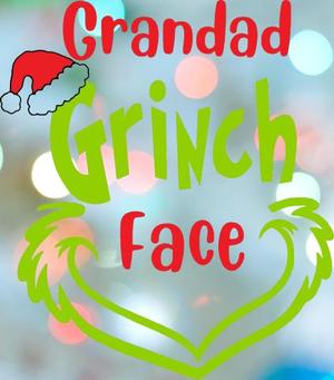 Christmas Grandad Grinch Face Stamp Cookie Cutter Set