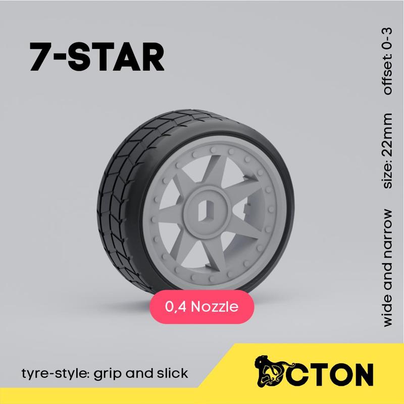 7-Star - 22mm Wheel - Multi-offset