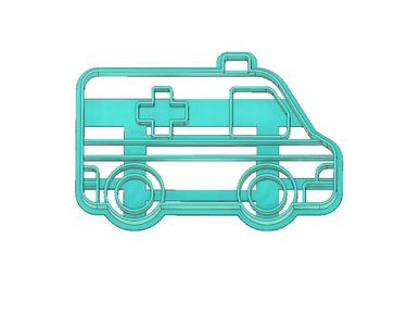 AMBULANCE COOKIE CUTTER, PARAMEDIC COOKIE CUTTER, EMS COOKIE CUTTER,CHILDREN COOKIE CUTTER. AMBULANCE, EMS PARAMEDIC
