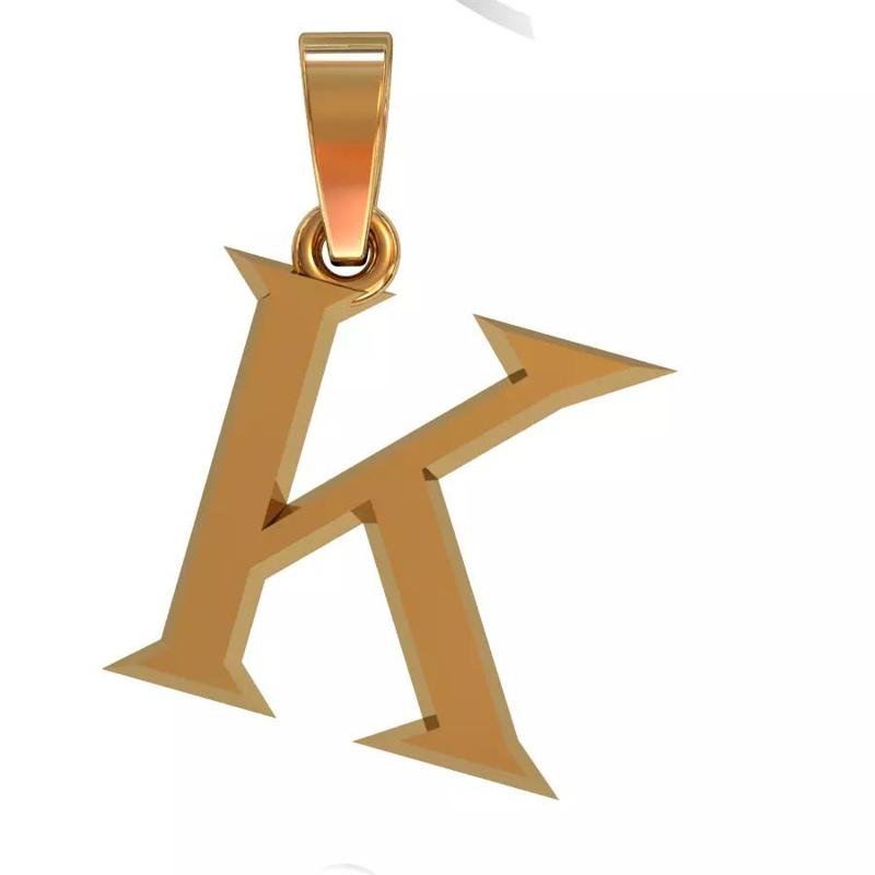 K letter pendant