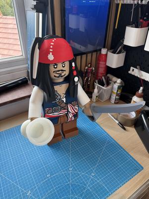 Captain Jack Sparrow Big Brick Minifigure - Requires AMS