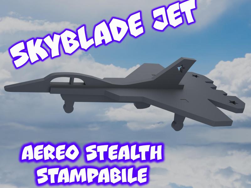 SkyBlade Jet – Aereo Stealth stampabile