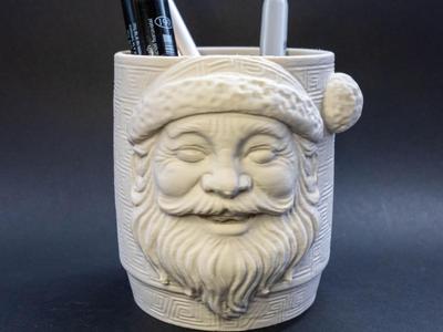 Santa Claus Pen Holder / Planter 