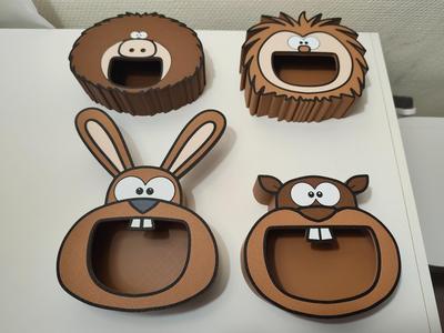 Forest animals feeding boxes