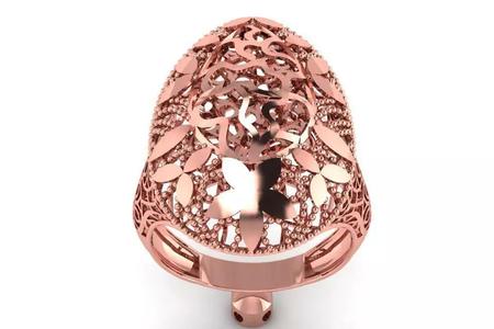 Vintage Filigree Ring STL OBJ FBX Renders Details