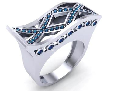 Wave jewelry ring