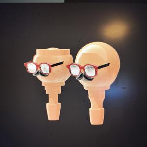 Heads baldy mustachioed compatible with playmobil