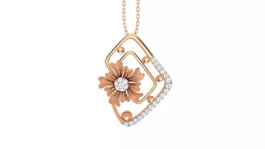 Flower Light Wt Pendant 3dm stl obj mtl gltf glb render details