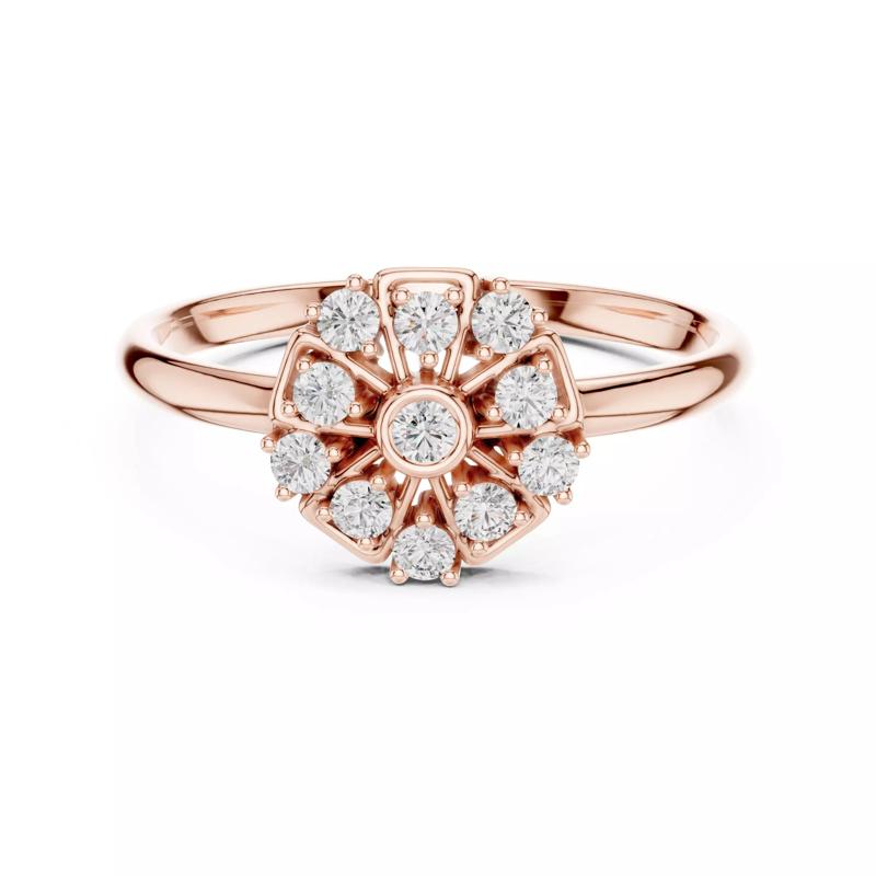 Unique Design Round Diamond Engagement Ring 3DM STL Video