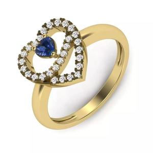 unique fancy heart shape women valentine ring 3dm render detail