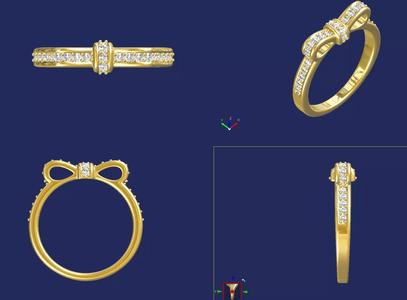 Diamond Bow Ring