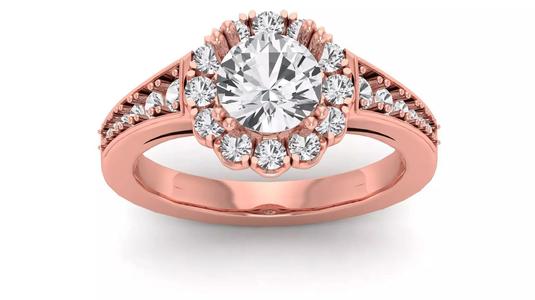 Solitaire Wedding Engagement Women Ring Flower Ring
