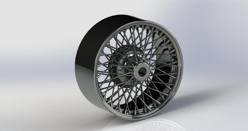 Jaguar MKII wire rims for Tamiya